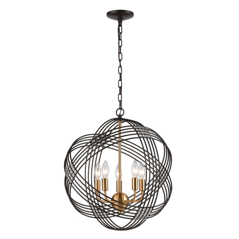 CONCENTRIC 19'' WIDE 5-LIGHT CHANDELIER - FREE SHIPPING !!!