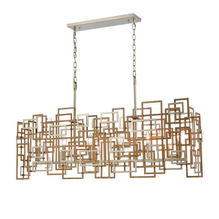 GRIDLOCK 44'' WIDE 6-LIGHT LINEAR CHANDELIER - FREE SHIPPING !!!