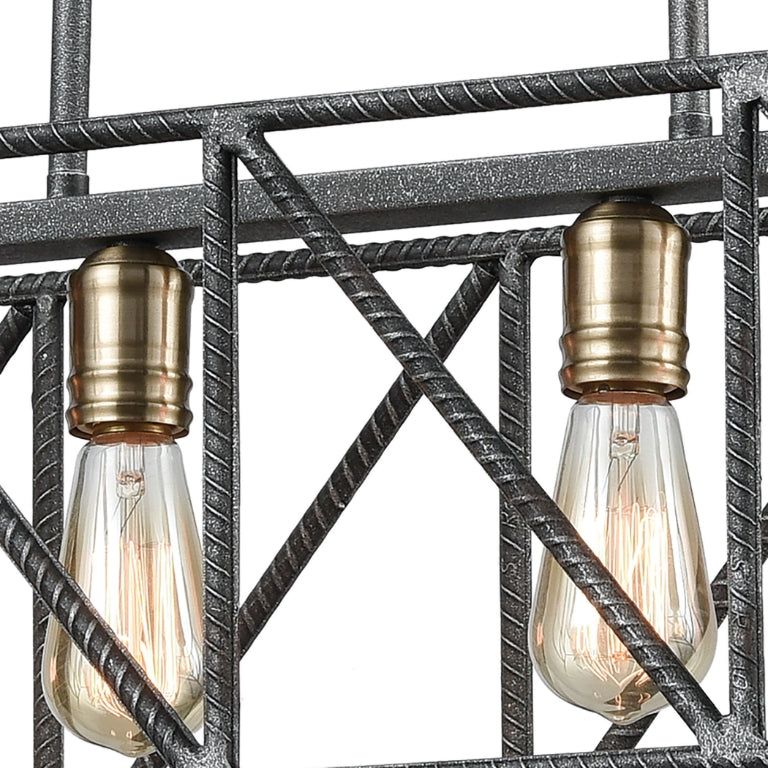 CROSSBAR 42'' WIDE 6-LIGHT LINEAR CHANDELIER - FREE SHIPPING !!!