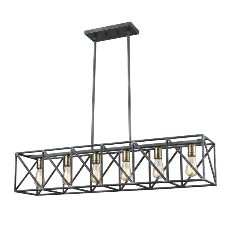 CROSSBAR 42'' WIDE 6-LIGHT LINEAR CHANDELIER - FREE SHIPPING !!!