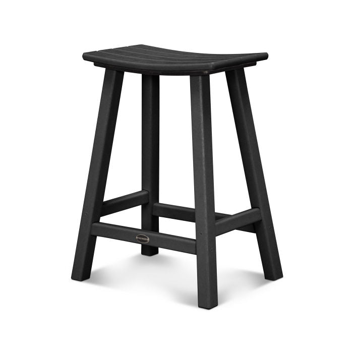 POLYWOOD - BAR STOOL Traditional 24" Saddle Counter Stool FREE SHIPPING