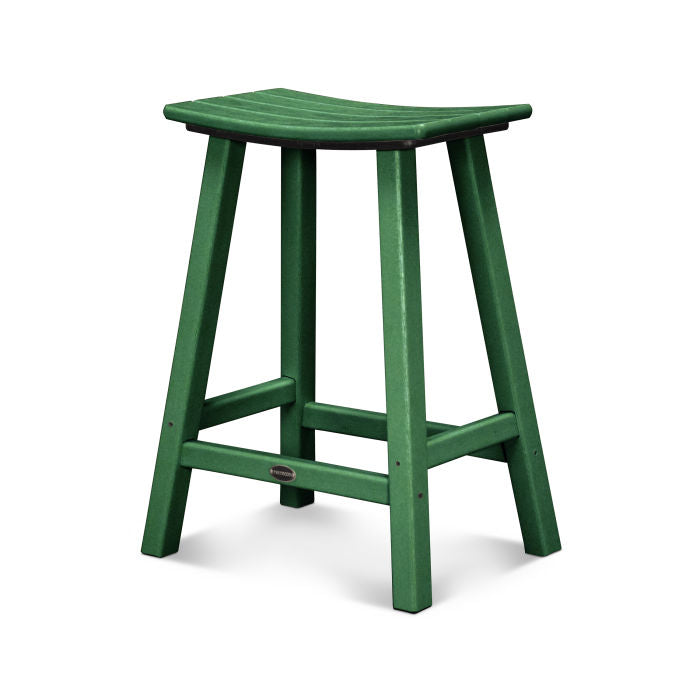 POLYWOOD - BAR STOOL Traditional 24" Saddle Counter Stool FREE SHIPPING