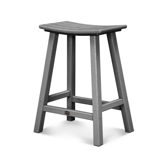 POLYWOOD - BAR STOOL Traditional 24" Saddle Counter Stool FREE SHIPPING