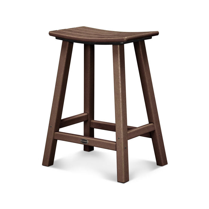 POLYWOOD - BAR STOOL Traditional 24" Saddle Counter Stool FREE SHIPPING