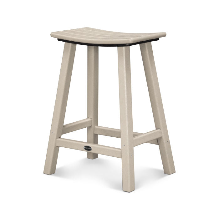 POLYWOOD - BAR STOOL Traditional 24" Saddle Counter Stool FREE SHIPPING
