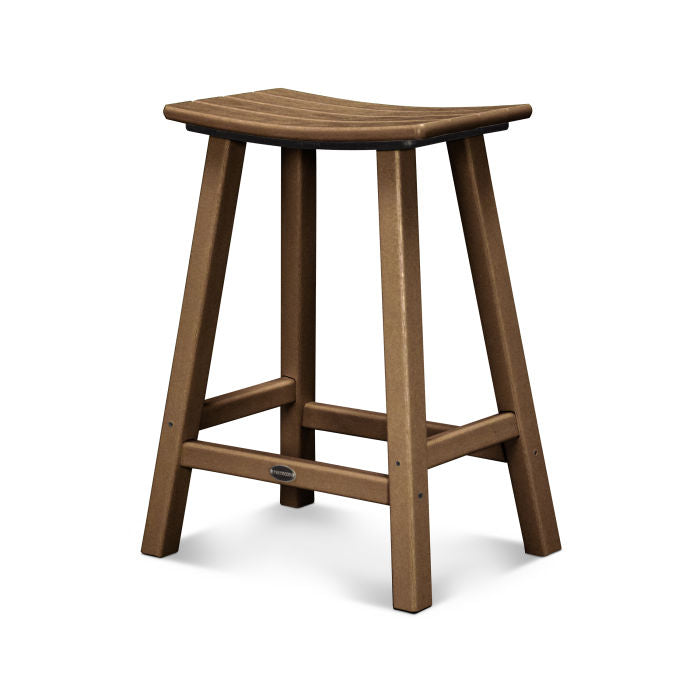 POLYWOOD - BAR STOOL Traditional 24" Saddle Counter Stool FREE SHIPPING