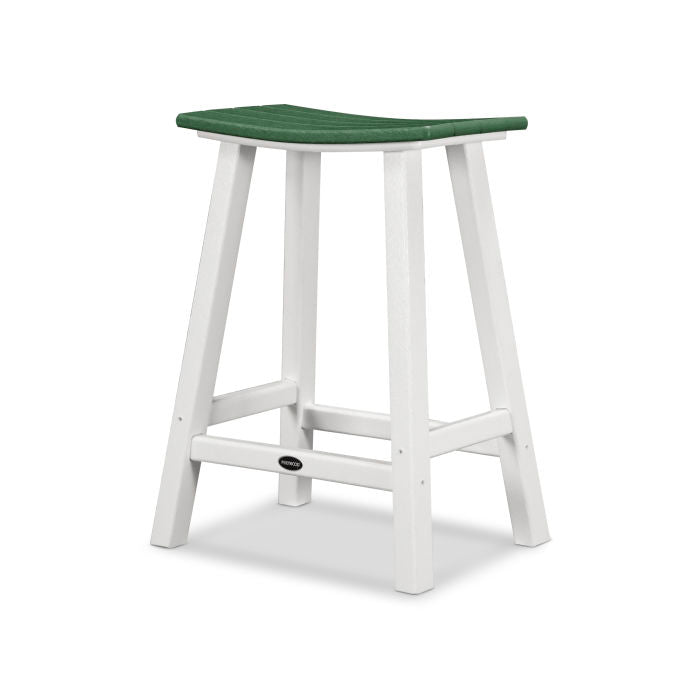 POLYWOOD - Contempo 24" Saddle Counter Stool FREE SHIPPING