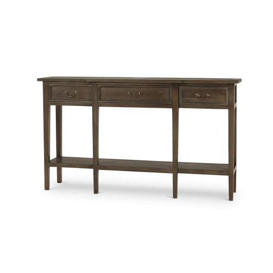 Bramble Amherst Narrow Console Table in Straw Wash