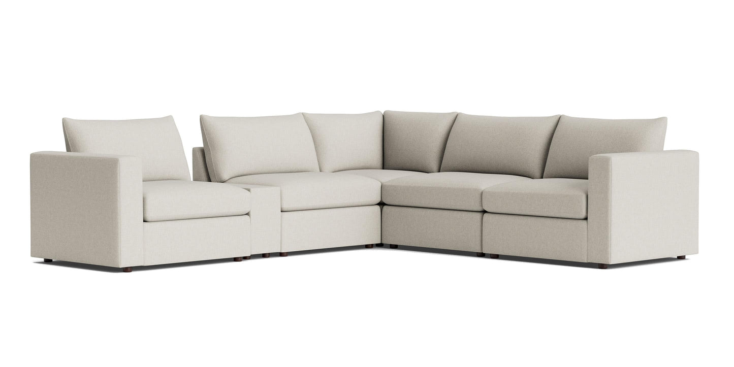 Bassett Beckham Track Arm Modular L-Shaped Sectional