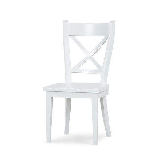 Bramble Summerset Chair with Wood Seat in Architectural White