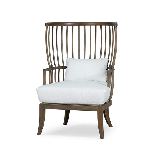 Bramble Winston Windsor Chair in Straw Wash with Arctic White Performance Fabric