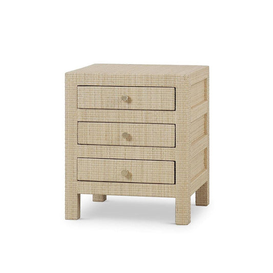 Bramble Kagu End Table Wrapped in Natural Rattan