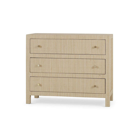 Bramble Kagu 3 Drawer Dresser Wrapped in Natural Rattan