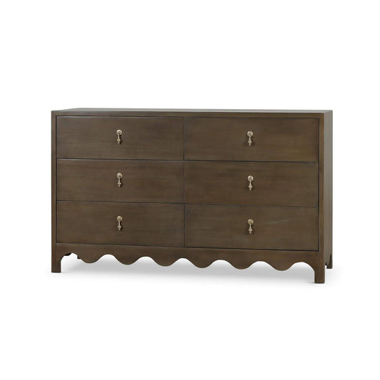 Bramble Chloe 6 Drawer Dresser in Straw Wash