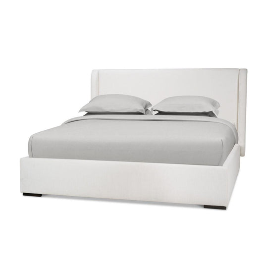 Bramble Luxor Upholstered Bed King in Arctic White Performance Fabric