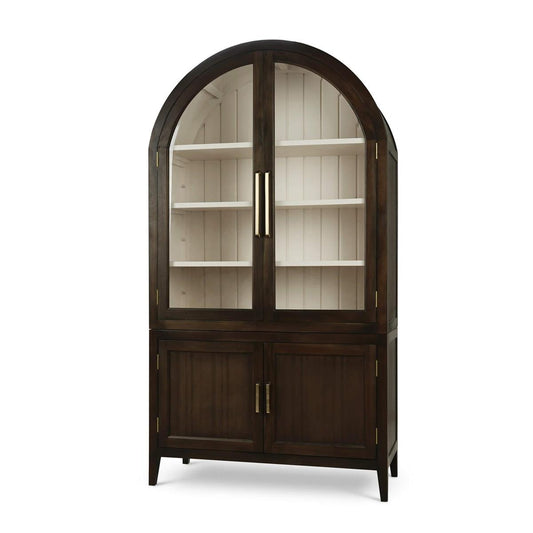 Bramble Lumina Glass Cabinet in Walnut with Putty Interior