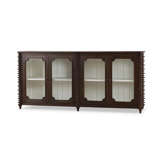 Bramble Milano 4 Door Sideboard in Walnut with Putty Interior