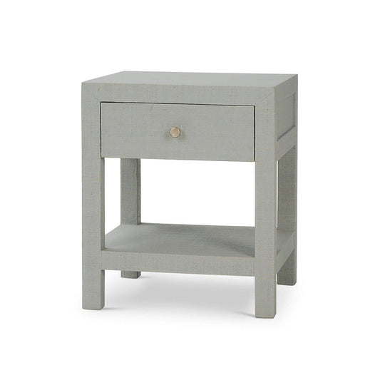 Bramble Kagu 1 Drawer Nightstand Wrapped in Raffia Pale Blue Wash