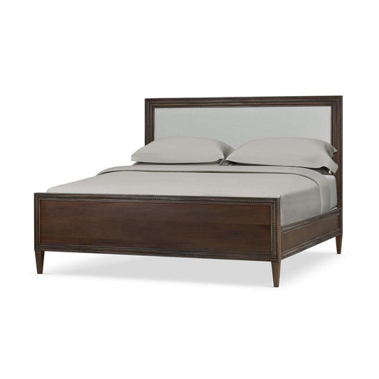 Bramble Vivienne Upholstered Bed King in Walnut with Dinara Natural Fabric