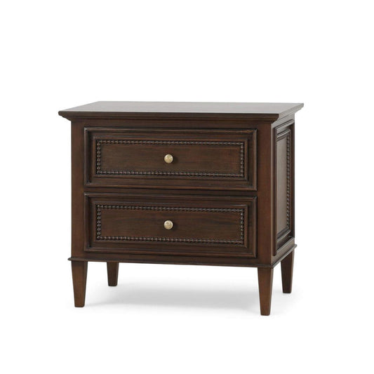 Bramble Vivienne 2 Drawer Bedside Large Table in Walnut
