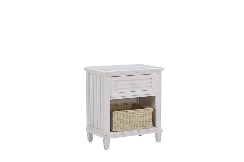PALMETTO HOME - CANE BAY ONE DRAWER NIGHTSTAND WITH BASKET & USB