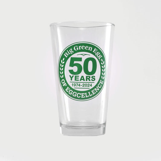 50th Anniversary Big Green Egg Pint Glass