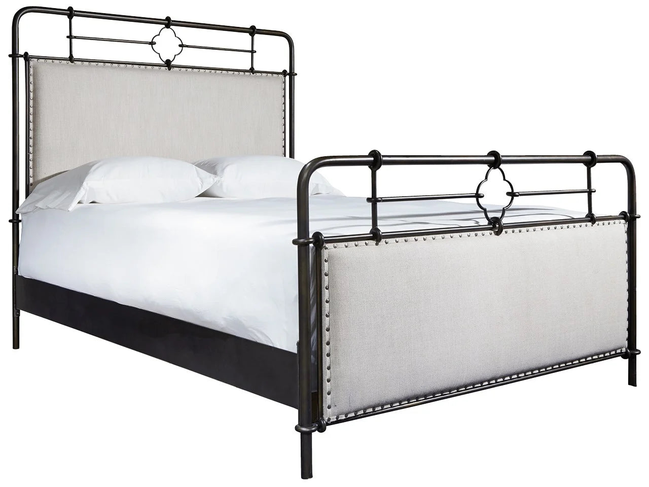 UNIVERSAL - CURATED UPHOLSTERED METAL KING BED