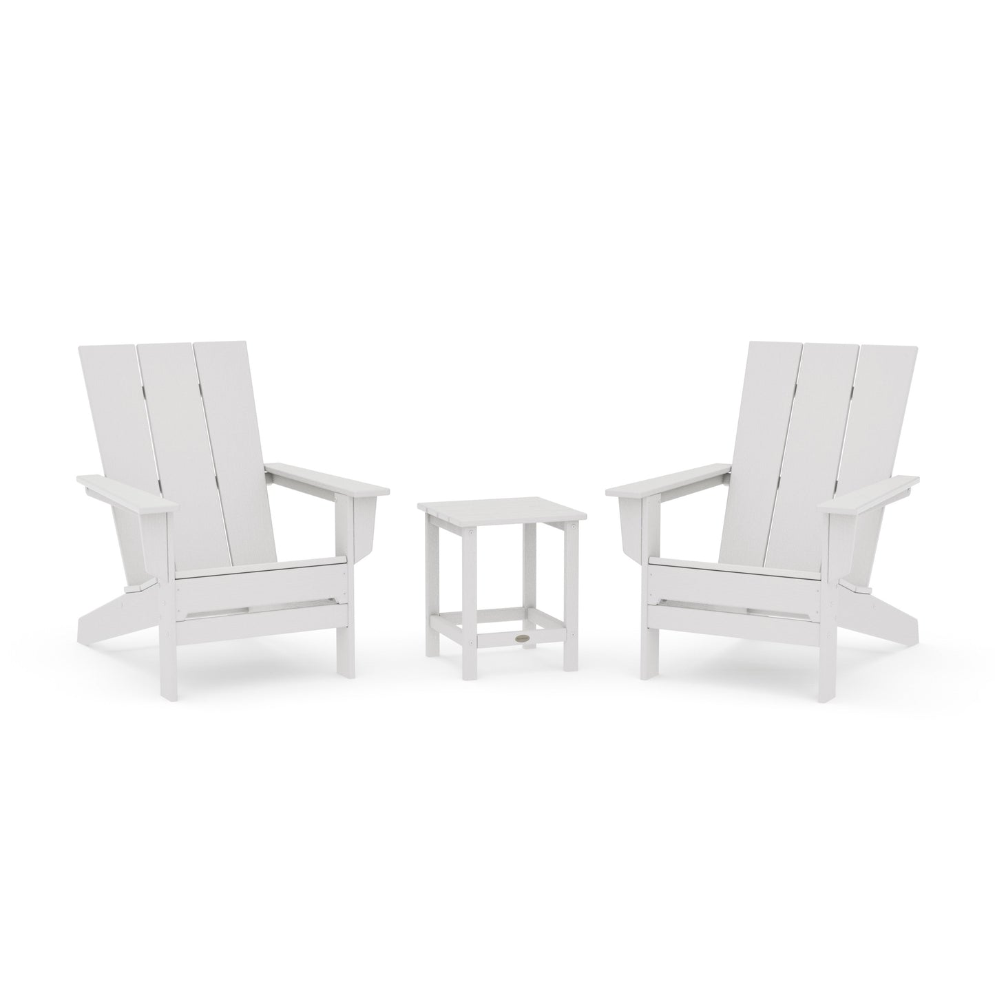 POLYWOOD 3-Piece Modern Studio Adirondack Set — Vintage White
