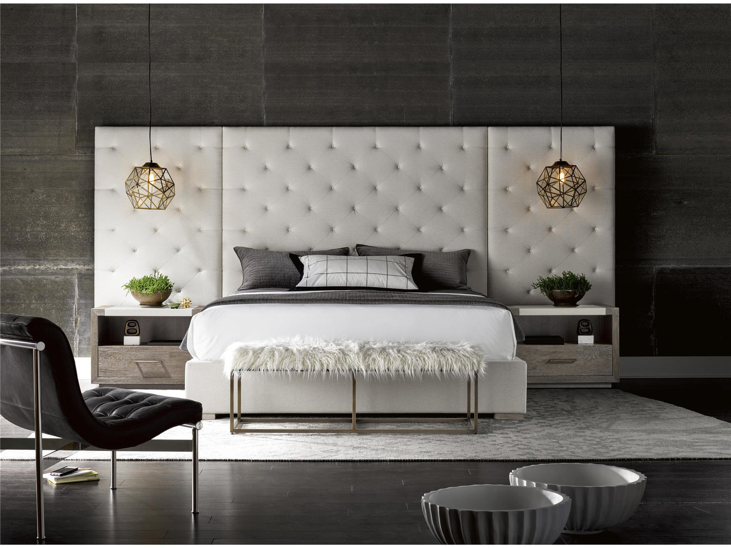 Universal - Modern Origins-Modern Brando California King Bed with Panels