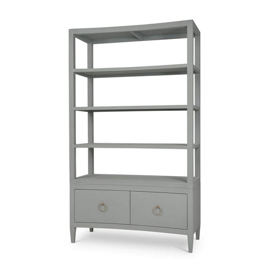 Bramble Westminster Concave Shelving Unit Linen Wrapped in Pale Blue