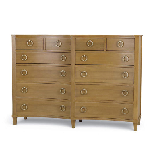 Bramble Bow 12 Drawer Dresser in Antique French Oak