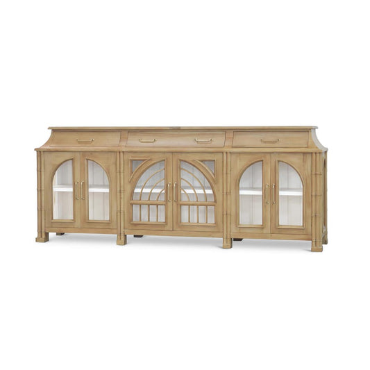 Bramble Farringdon Orangery Credenza in Fruitwood with True White Interior
