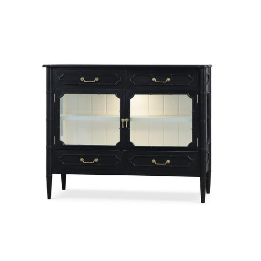 Bramble Grosvenor 2 Door Sideboard with 4 Drawers with LED in Batavia Black with True White Interior