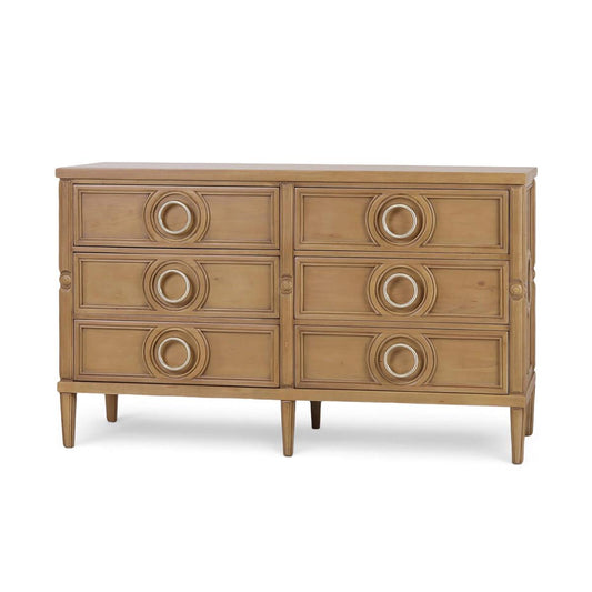 Bramble Chalfont 6 Drawer Dresser in Antique French Oak