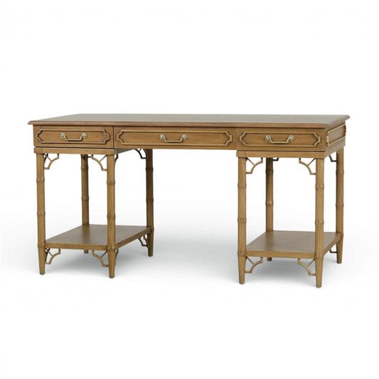 Bramble Chelsea Pedestal Desk in Antique French Oak
