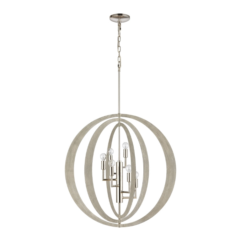 RETRO RINGS 26'' WIDE 6-LIGHT CHANDELIER - FREE SHIPPING !!!
