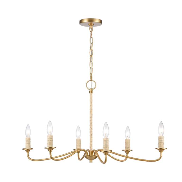 ABACA 32'' WIDE 6-LIGHT CHANDELIER - FREE SHIPPING !!!