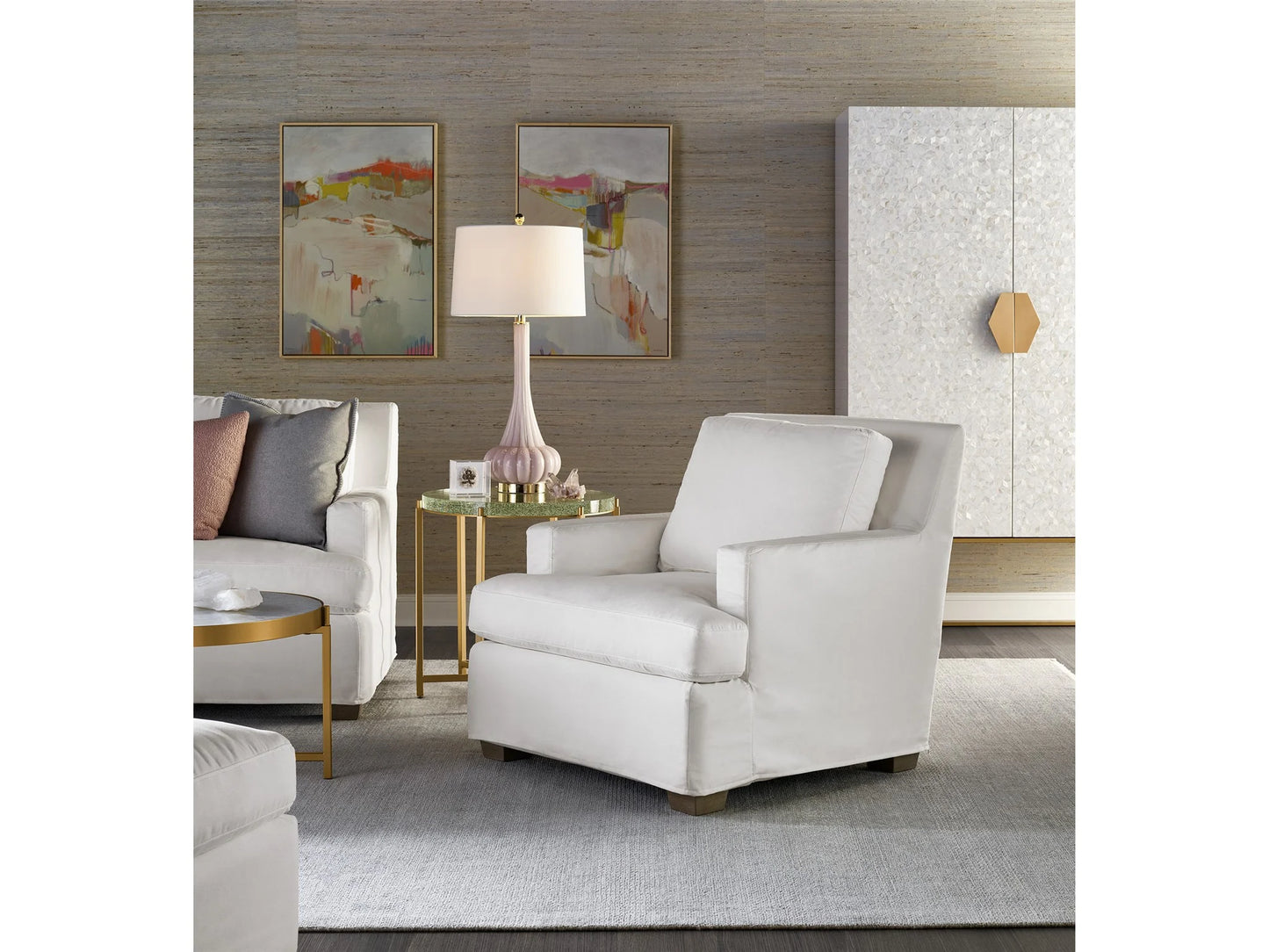 UNIVERSAL - LOVE. JOY. BLISS.-MIRANDA KERR HOME MALIBU SLIPCOVER CHAIR