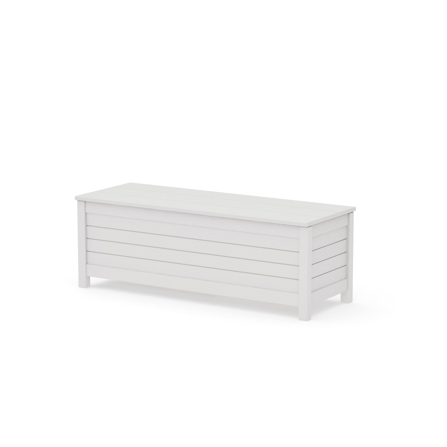 POLYWOOD Nautical 48" Storage Bench — Vintage White