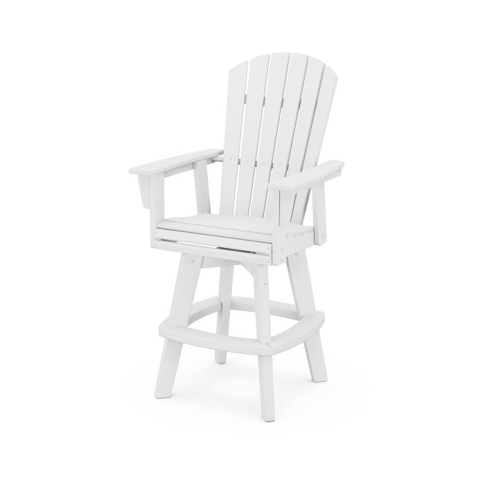 POLYWOOD - Nautical Curveback Adirondack Swivel Bar Chair FREE SHIPPING