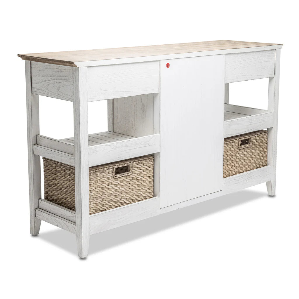 Sea Winds - Captiva Island Sideboard with Wine Rack & 2 Baskets