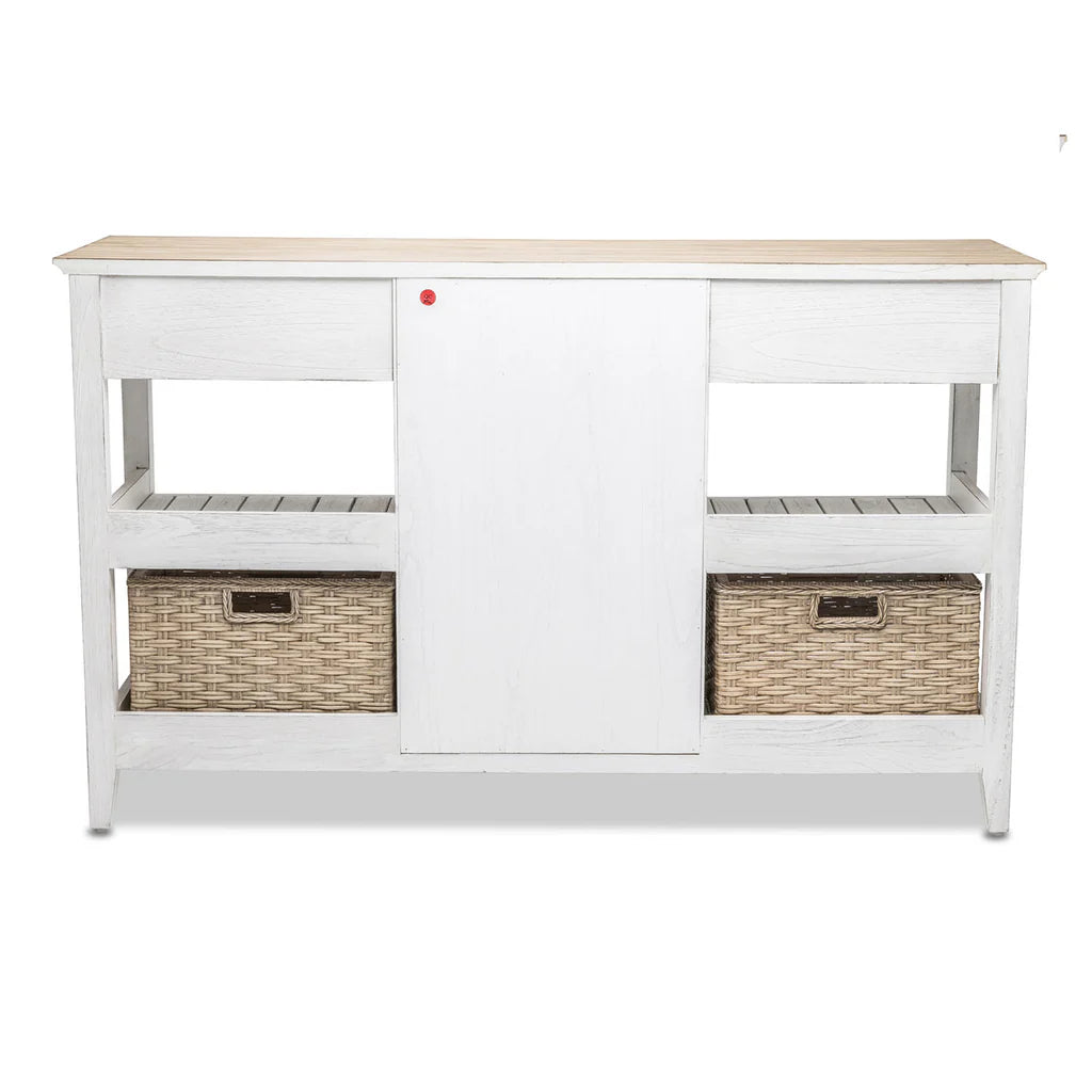 Sea Winds - Captiva Island Sideboard with Wine Rack & 2 Baskets