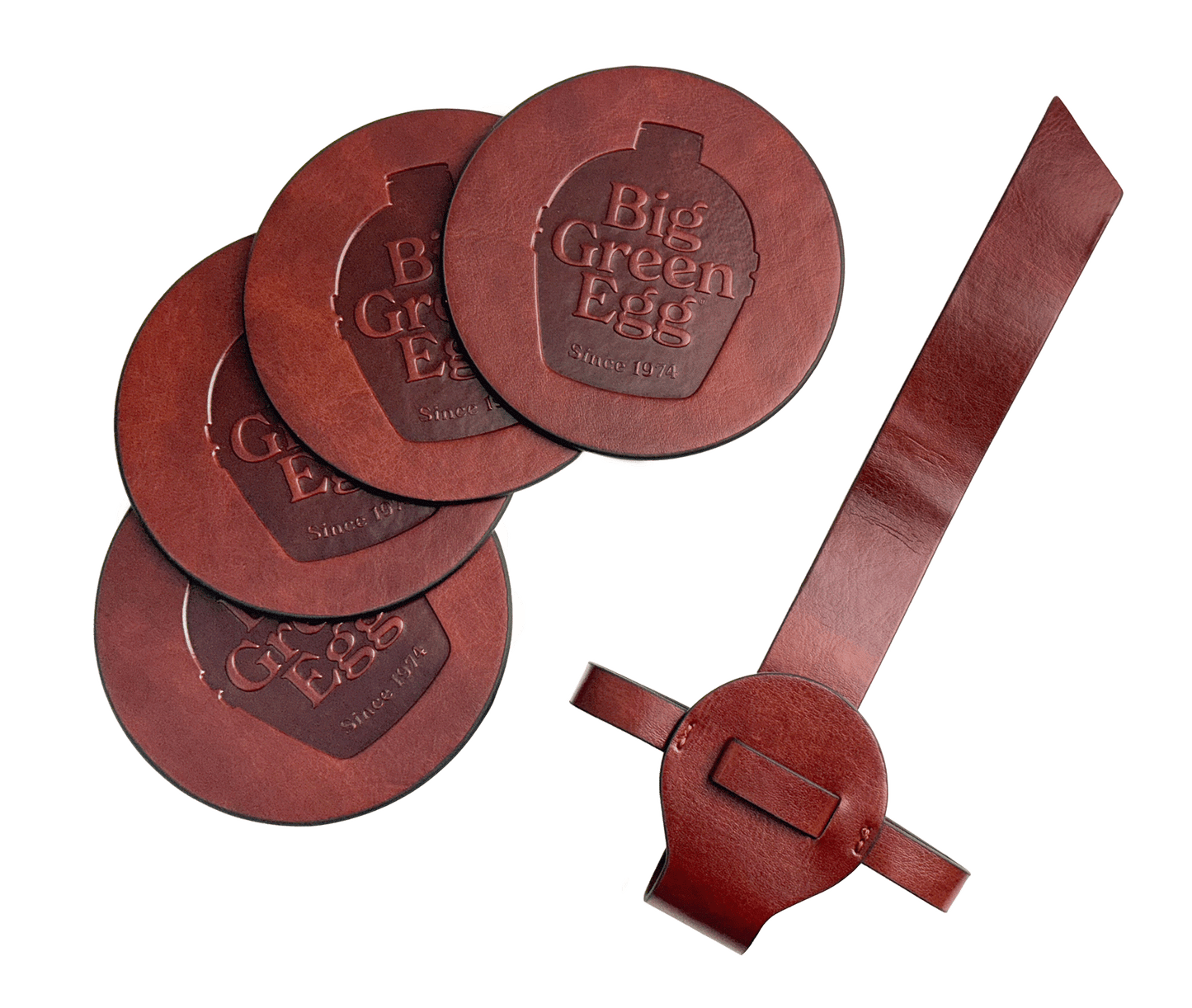 Leather Coasters Egg Silhouette