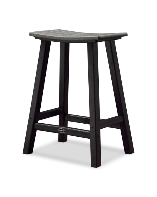 Polywood - Contempo 24" Saddle Counter Stool - FREE SHIPPING