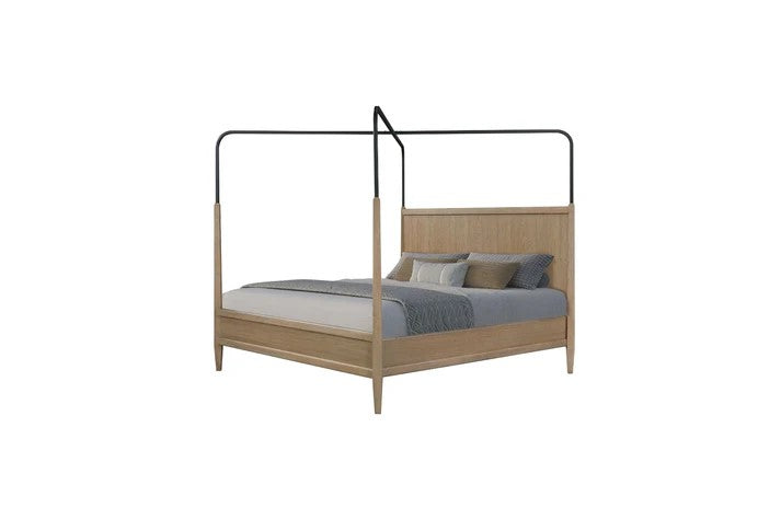 Pleasant Hill - Suede Metal Canopy Bed King