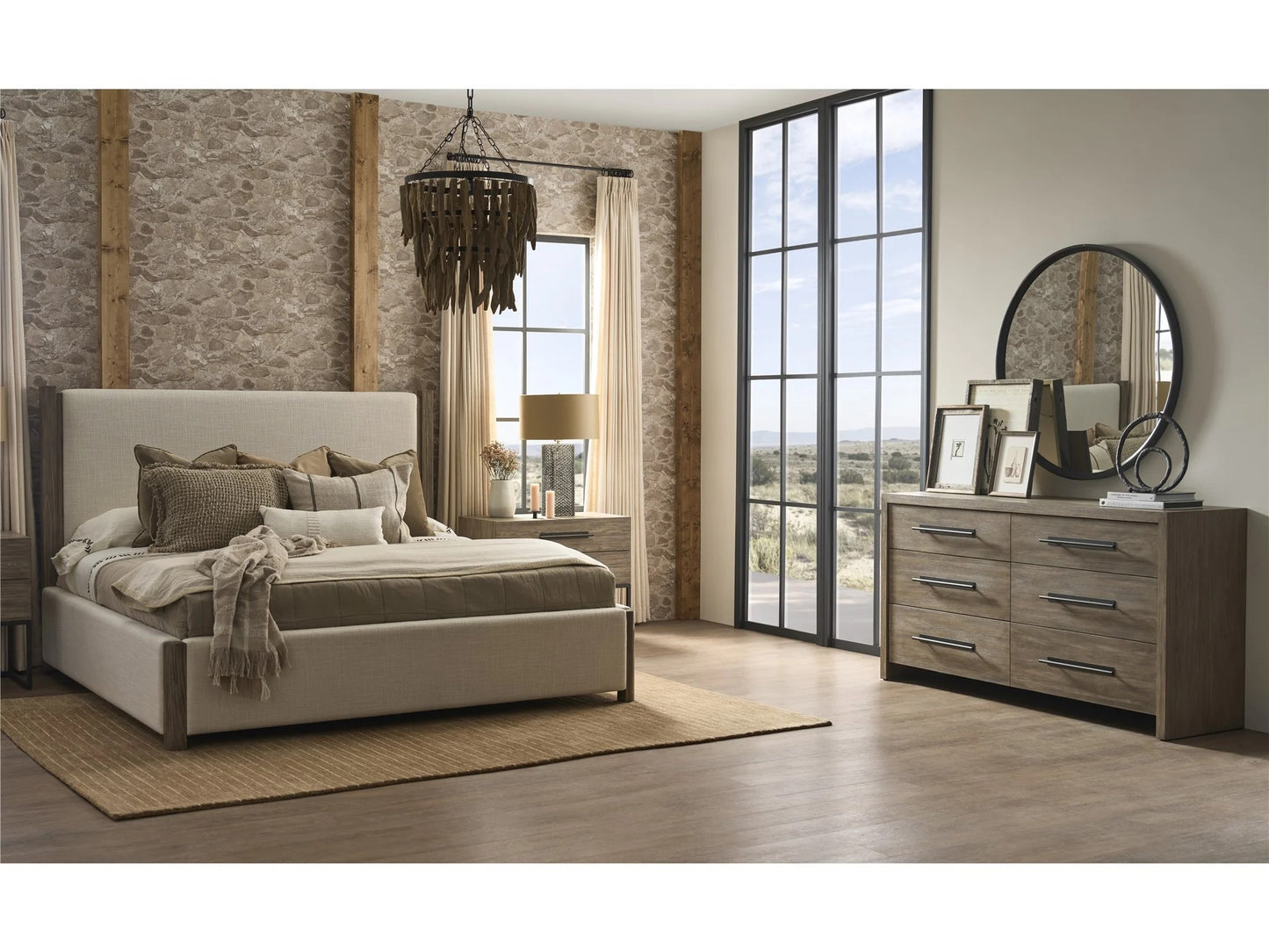 Universal - Dwell Boulder Upholstered Bed Queen