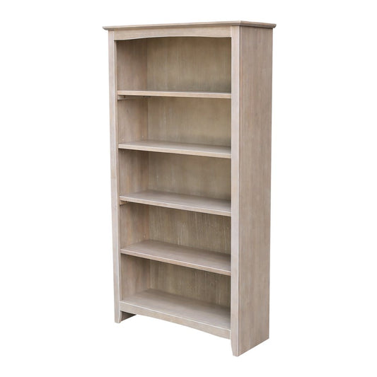 Home Accents - 60" H Shaker Bookcase Taupe Gray