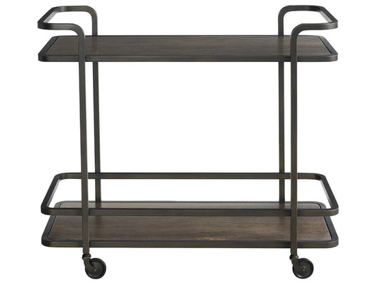 Universal - Sable & Desert-Modern Smoked Bronze Bar Cart
