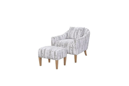 Pleasant Hill - Cypress Accent Chair & Ottoman on Leg with Pillow