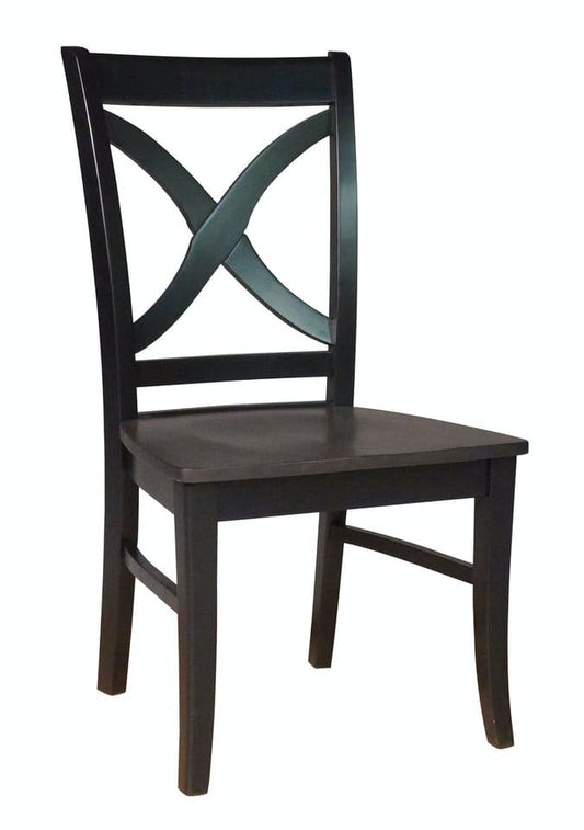 Cosmopolitan - Salerno Chair in Coal & Black (Set of 2)